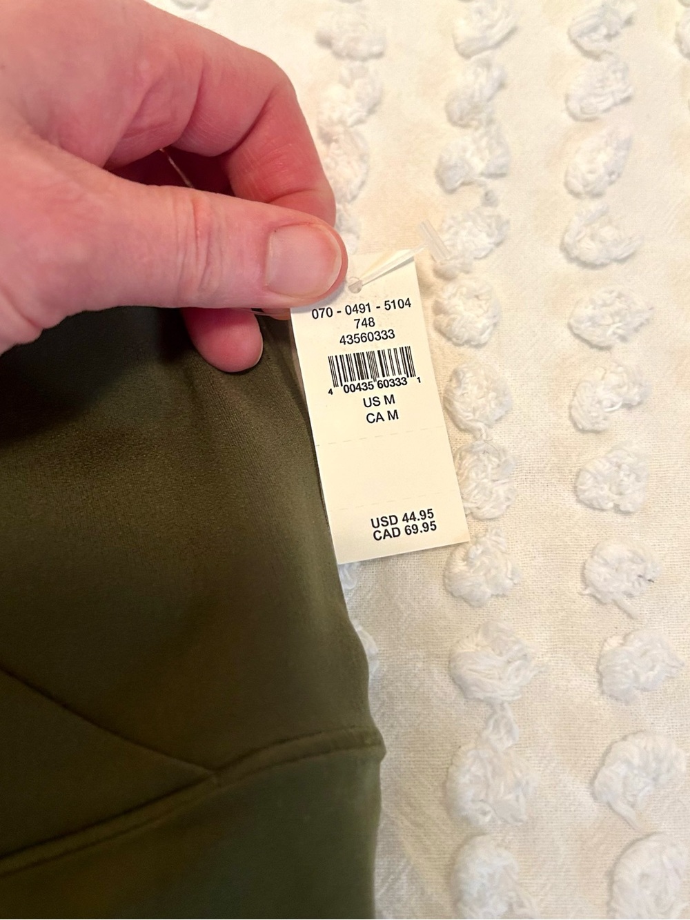 OFFLINE by Arie Real Me High Waisted Crossover Leggings Military Green NWT Sz M - Picture 13 of 15